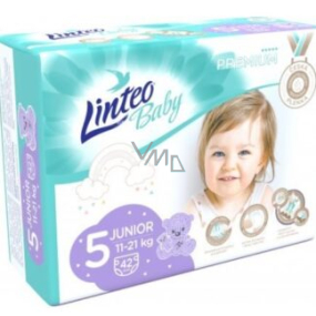 Linteo Baby Premium 5 Junior 11 - 21 kg jednorazové plienky 42 kusov