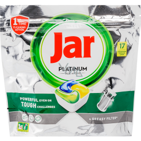 Jar Platinum All in One Lemon kapsule do umývačky riadu 17 kusov