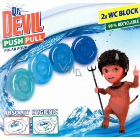 Dr. Devil Polar Aqua Push Pull WC blok bez košíka 2 x 20 g
