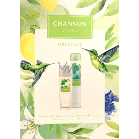 Chanson d Eau Original parfumovaný dezodorant pre ženy 75 ml + dezodorant v spreji 200 ml, darčeková sada pre ženy
