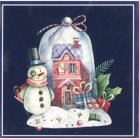 Nekupto Vianočné kartičky na darčeky Snehuliak 6,5 x 6,5 cm 6 kusov