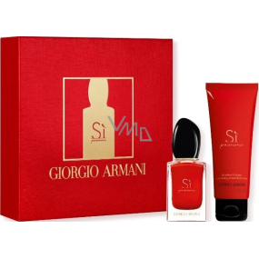 Giorgio Armani Sí Passione parfumovaná voda 30 ml + telové mlieko 75 ml, darčeková sada pre ženy