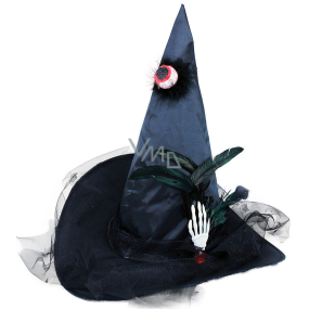 Rappa Halloween Klobúk Čarodejnica s okom pre dospelých 40 cm