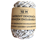 Albi Dekoračný povrázok dvojfarebný bielo-sivý 10 m