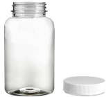 Fľaša z priehľadného plastu, s uzáverom 100 ml