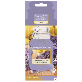 Yankee Candle Lemon Lavender - papierová visačka na auto s vôňou citrónu a levandule 12 g