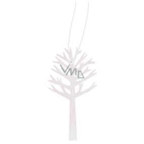 Drevený stromček na zavesenie biely 10 cm