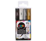 Posca Univerzálna sada akrylových fixiek 0,7 - 1 mm Mix farieb 4 ks PC-1M