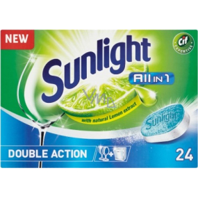 Sunlight All in 1 Double Action Tablety do umývačky riadu 24 ks