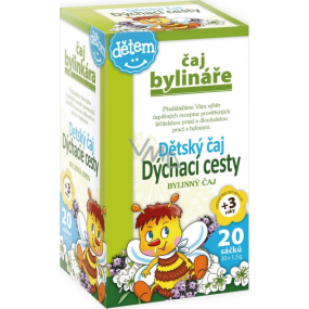 Mediate Herbalist Vanya Bylinný čaj na dýchacie cesty pre deti podporuje normálnu funkciu dýchacieho systému 20 x 1,5 g