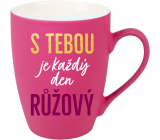 Albi Velvet hrnček S tebou je každý deň ružový 300 ml