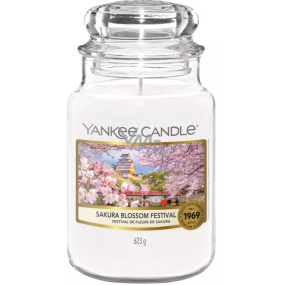 Yankee Candle Sakura Blossom Festival - sviečka s vôňou sakury Classic veľká sklenená 623 g
