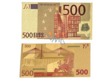 Zlatá plastová bankovka Talisman 500 EUR