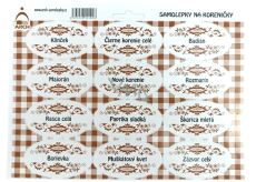 Arch Nálepky na korenie s hnedým ornamentom Clove 22 x 16 cm SK
