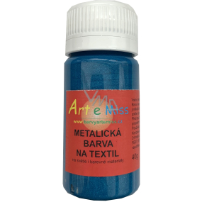 Art e Miss Metalická farba na textil 32 tyrkysová 40 g