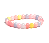 Morganitový náramok elastický prírodný kameň, guľôčka 8 mm / 16-17 cm, kameň božskej lásky