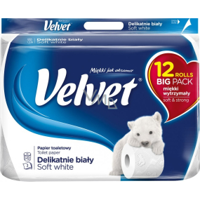 Toaletný papier Velvet Soft White Soft White s motívom ľadových medveďov 3 vrstvy 12 kusov