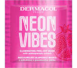 Dermacol Neon Vibes rozjasňujúca peelingová maska s extraktom z granátového jablka 8 ml