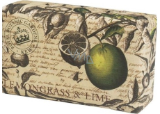 Anglické mydlo Lemongrass & Lime - Prírodné parfumované toaletné mydlo Lemongrass & Lime s bambuckým maslom 240 g