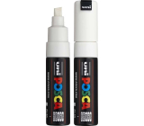Posca Univerzálny akrylový popisovač so širokým brúseným hrotom 8 mm biely PC-8K