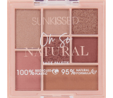 Sunkissed Oh So Natural Face Palette paleta očných tieňov 4 x 0,9 g + rozjasňovač 1,3 g + rúž 1,3 g + bronzer 1,7 g