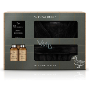 Baylis & Harding Konope a bergamot umývanie vlasov a šampón 100 ml + umývanie tváre 100 ml + soľ do kúpeľa 75 g + fleecový župan, kozmetická sada pre mužov