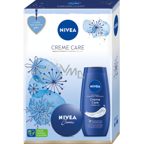 Nivea Creme Care krém pre základnú starostlivosť 75 ml + krémový sprchový gél 250 ml, kozmetická sada pre ženy