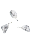 Magnezit / Howlit biely prívesok prírodný kameň, 2,2-3 cm, 1 kus, čistiaci kameň