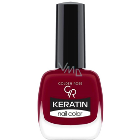 Golden Rose Keratin Nail Color Lak na nechty 41 Tmavo červená 10,5 ml