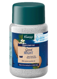 Kneipp Good Night kúpeľová soľ s prírodnými esenciálnymi olejmi uvoľňuje myseľ a vyživuje pokožku 500 g