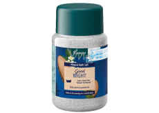 Kneipp Good Night kúpeľová soľ s prírodnými esenciálnymi olejmi uvoľňuje myseľ a vyživuje pokožku 500 g