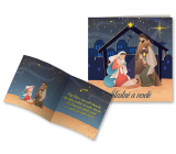Nekupto Vianočná pohľadnica Santa Claus 100 x 100 mm