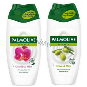 Palmolive Naturals Olive & Milk sprchový krém 250 ml + Orchidea & Milk sprchový krém 250 ml, 18 ks kartón
