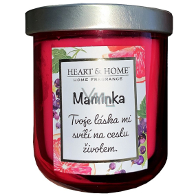 Heart & Home Svieža sójová sviečka s nápisom Mum 110 g