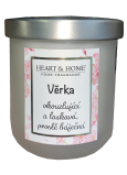 Heart & Home Svieža sójová sviečka s vôňou ľanu s menom Vera 110 g