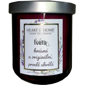 Srdce & Domov Sladká čerešňová sójová sviečka s názvom Iveta 110 g