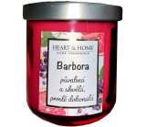 Heart & Home Svieža sójová sviečka s vôňou grapefruitu a čiernych ríbezlí s názvom Barbara 110 g
