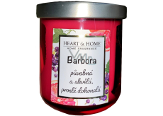 Heart & Home Svieža sójová sviečka s vôňou grapefruitu a čiernych ríbezlí s názvom Barbara 110 g