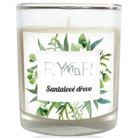 Ryor Sójová sviečka s vôňou santalového dreva malá horí až 18 hodín 65 g