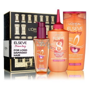 Loreal Paris Elseve Dream Long regeneračný šampón pre dlhé poškodené vlasy 250 ml + lamelový kondicionér pre dlhé poškodené vlasy 200 ml + bezoplachové sérum pre dlhé poškodené vlasy 100 ml, kozmetická sada