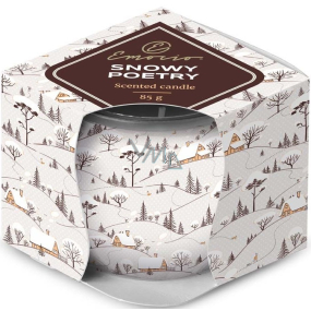 Emocio Dekor Snowy Poetry vonná sviečka sklo 70 x 62 mm 85 g