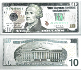 Postriebrená bankovka 10 USD Talisman