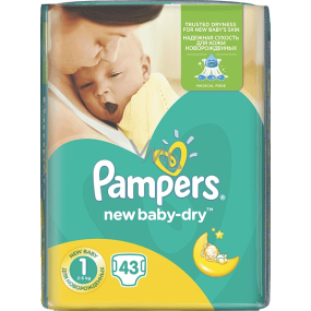 Pampers New Baby Dry 1 Newborn 2-5 kg jednorazové plienky 43 kusov