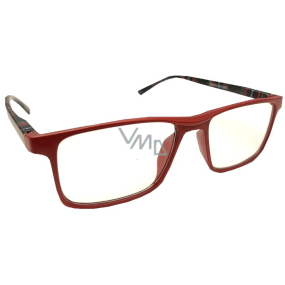 Berkeley dioptrické okuliare na čítanie +1,5 plastové červené, čierne károvane rámčeky 1 kus MC2250