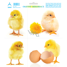 Arch Nálepka, okenná fólia bez lepidla Chickens Easter 20 x 23,5 cm