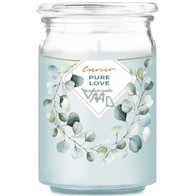 Emocio Pure Love vonná sviečka sklenená so skleneným viečkom 453 g 93 x 142 mm