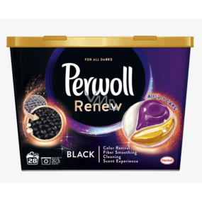 Perwoll Renew & Care Caps čierne kapsuly na pranie 28 dávok 406 g