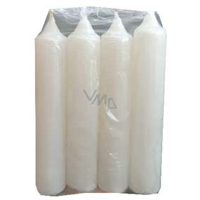 VeMDom Biely sviečkový valec 22 x 120 mm 4 kusy