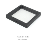 3D univerzálny plastový rám s fóliou, čierny 16 x 16 cm