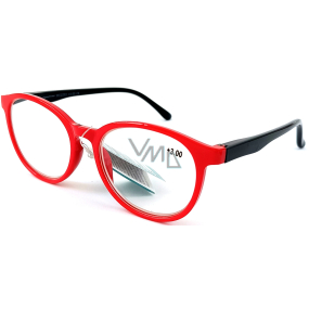 Berkeley dioptrické okuliare na čítanie +3,0 plastové červené čierne stranice 1 kus MC2253